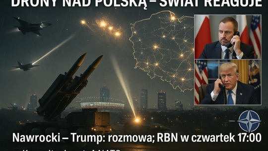 Drony nad Polską - świat reaguje, Nawrocki rozmawia z Trumpem i zwołuje RBN (synteza4)