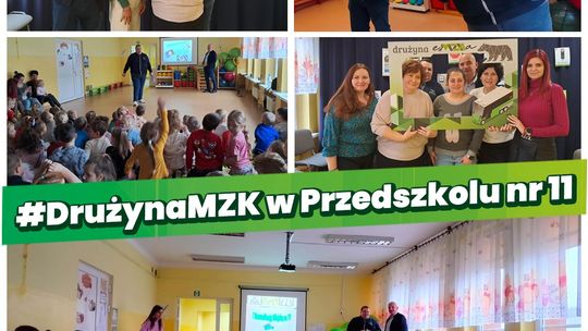 Drużyna eMZKa na przystanku edukacyjnym w Przedszkolu nr 11