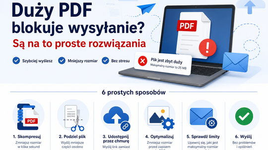 Duży PDF blokuje wysyłanie? Są na to proste rozwiązania