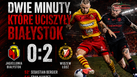 Dwie minuty, które uciszyły Białystok. Widzew pokonał Jagiellonię 2:0