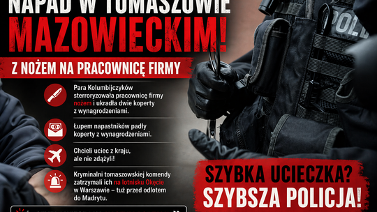 Dwoje Kolumbijczyków aresztowanych za rozbój; chcieli uciec z Polski