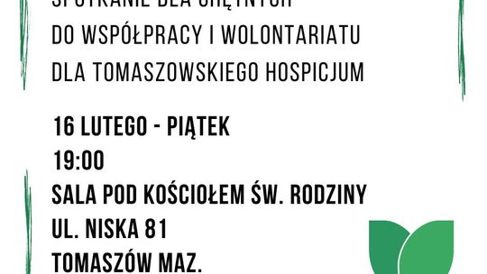 DZIAŁAJ Z NAMI NA RZECZ STACJONARNEGO HOSPICJUM W TOMASZOWIE MAZOWIECKIM