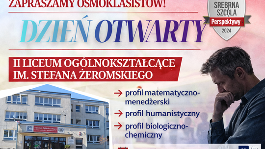 Dzień Otwarty w II LO im. Stefana Żeromskiego. Ósmoklasiści poznają ofertę szkoły