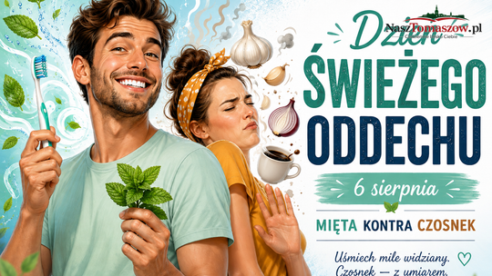 Dzień Świeżego Oddechu. Tomaszów bierze głęboki wdech i sprawdza, kto jadł czosnek