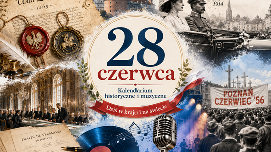 Dziś w kraju i na świecie. 28 czerwca – od Unii Lubelskiej po Poznański Czerwiec, od Wersalu po „OK Computer”