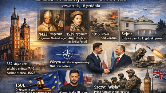 Dziś w kraju i na świecie (czwartek, 18 grudnia)