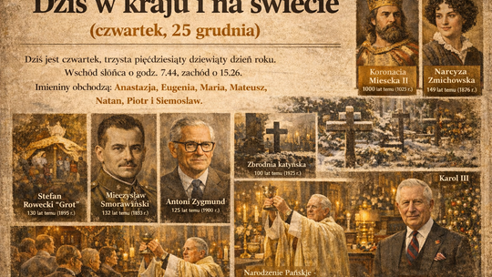 Dziś w kraju i na świecie (czwartek, 25 grudnia)