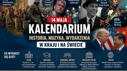 Dziś w kraju i na świecie. Kalendarium 14 maja – od Targowicy po „Seksmisję”, od Sinatry po Układ Warszawski