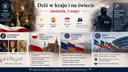 Dziś w kraju i na świecie (niedziela, 3 maja)