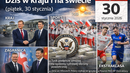 Dziś w kraju i na świecie (piątek, 30 stycznia)