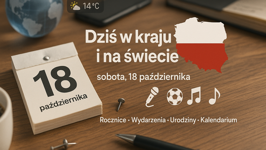 Dziś w kraju i na świecie (sobota, 18 października)