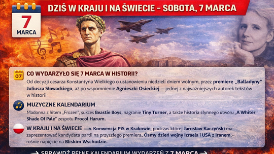 Dziś w kraju i na świecie (sobota, 7 marca)