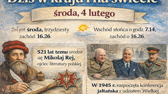 Dziś w kraju i na świecie (środa, 4 lutego)