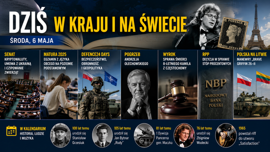 Dziś w kraju i na świecie. Środa, 6 maja