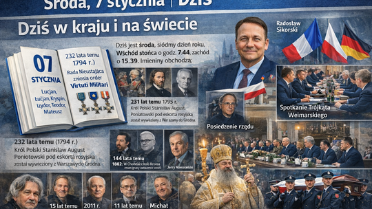 Dziś w kraju i na świecie (środa, 7 stycznia)
