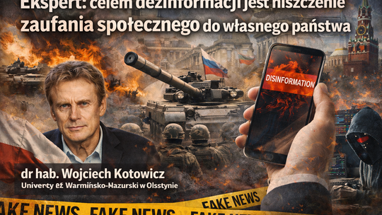 Ekspert: celem dezinformacji jest niszczenie zaufania społecznego do własnego państwa