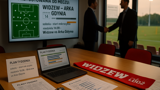 Ekstraklasa piłkarska – prezes Widzewa: kierunek przygotowań do meczu z Arką jest przemyślany