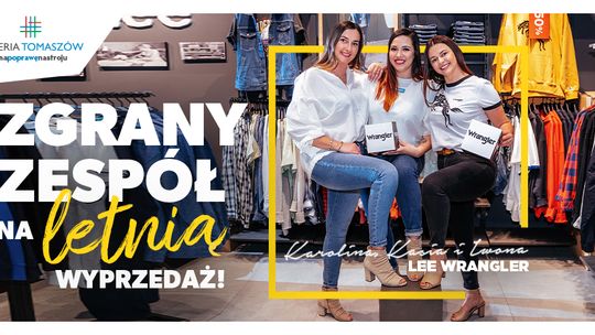Energetyczne trio z Lee Wrangler zaprasza na letnie wyprzedaże w Galerii Tomaszów