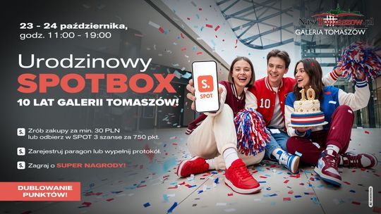Galeria Tomaszów ma już 10 lat. Urodzinowy SPOTBOX, nagrody i podwójne punkty