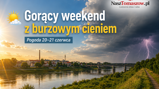Gorący weekend z burzowym cieniem. Pogoda na 20 i 21 czerwca dla Tomaszowa Mazowieckiego i regionu