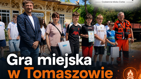 Gra miejska w Tomaszowie. Uczniowie rywalizowali, a finał zakończył się przy ognisku