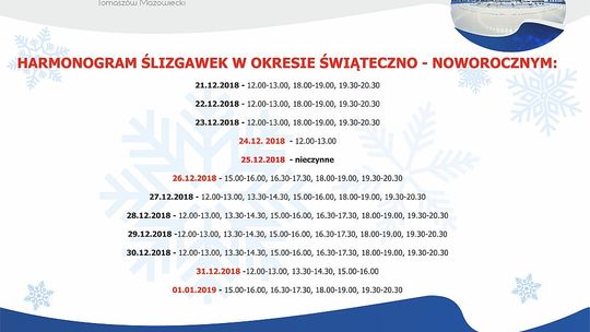 Harmonogram ślizgawek w Arenie Lodowej