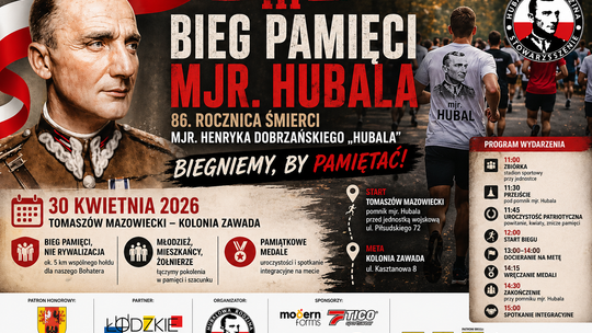 III Bieg Pamięci mjr. Hubala w Tomaszowie Mazowieckim. Patriotyczne wydarzenie już 30 kwietnia