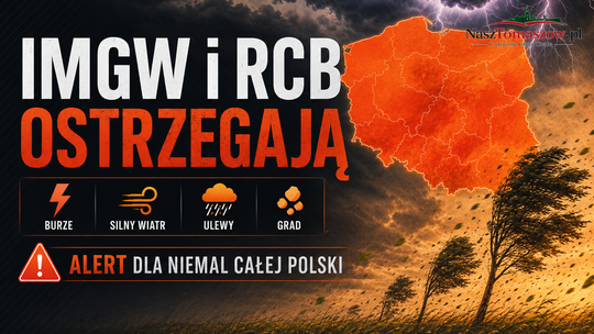 IMGW i RCB ostrzegają przed gwałtownymi burzami. Alert także dla województwa łódzkiego