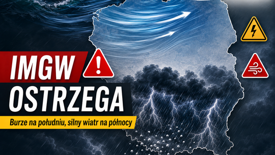 IMGW ostrzega: burze na południu, bardzo silny wiatr nad Bałtykiem. W Pomorskiem alert najwyższego stopnia