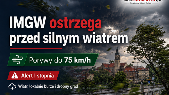 IMGW ostrzega przed silnym wiatrem. Alert także dla województwa łódzkiego