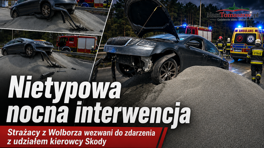 Interwencja strażaków z Wolborza przy nietypowym zdarzeniu