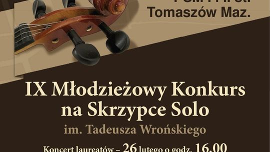 IX Młodzieżowy Konkurs na Skrzypce Solo w PSM