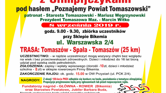 Już w niedzielę Rajd  z Olimpijczykami 