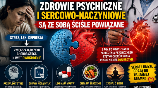 Kardiolog: zdrowie psychiczne i sercowo-naczyniowe są ze sobą ściśle powiązane
