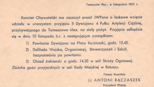 Karty z dziejów garnizonu Tomaszów