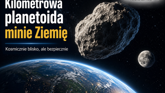 Kilometrowa planetoida przeleci dziś obok Ziemi. Blisko? Tak. Groźnie? Nie