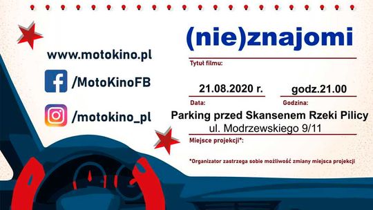 Kino plenerowe przy Skansenie Rzeki Pilicy