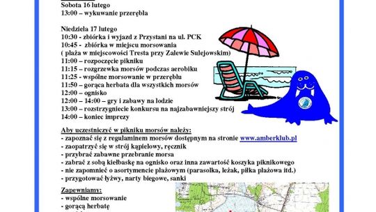 Klub kajakowy Amber zaprasza na zimowe morsowanie