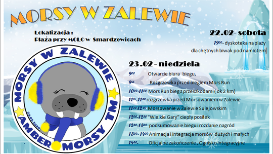 Klub Sportowy AMBER zaprasza na wydarzenie "Morsy w Zalewie"