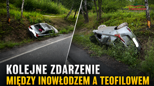 Kolejne zdarzenie na trasie Inowłódz–Teofilów. Strażacy wrócili w to samo miejsce