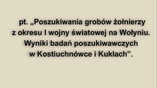 Kolejny ciekawy wykład historyczny