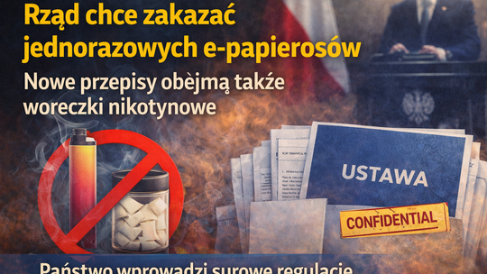 Koniec jednorazowych e-papierosów? Rząd przyjął projekt ustawy
