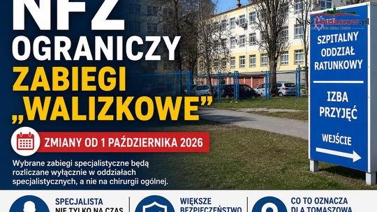 Koniec „zabiegów walizkowych”. NFZ zmienia zasady. Co to oznacza dla pacjentów z Tomaszowa?