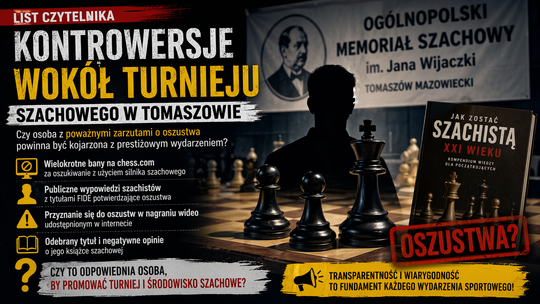 Kontrowersje wokół turnieju szachowego w Tomaszowie. Czytelnik zwraca uwagę na problem wiarygodności
