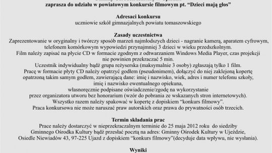Korczak na Filmowo i Literacko - konkursy dla dzieci, młodzieży i dorosłych.
