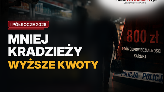 Kradzieży sklepowych jest mniej, ale rośnie udział przestępstw. Co naprawdę oznacza próg 800 zł?