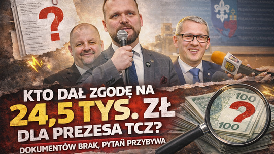 Kto dał zgodę na 24,5 tys. zł dla prezesa TCZ? Dokumentów brak, pytań przybywa