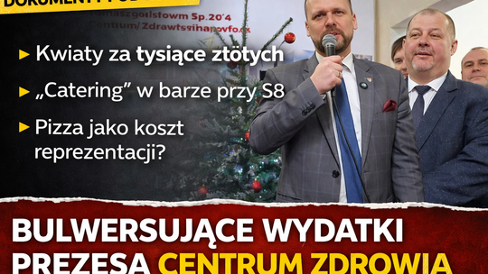 Kwiaty, pizza i „catering” przy S8. Tak wyglądała reprezentacja w Tomaszowskim Centrum Zdrowia