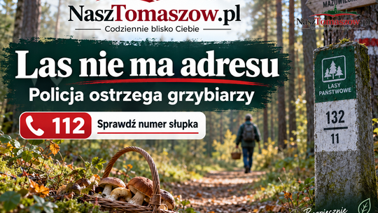 Las nie ma adresu. Tomaszowska policja ostrzega grzybiarzy przed weekendem