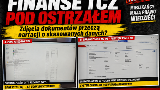 Legenda o „ratowaniu szpitala” zaczyna pękać? Pracownicy finansów TCZ zaprzeczają słowom z sesji Rady Powiatu